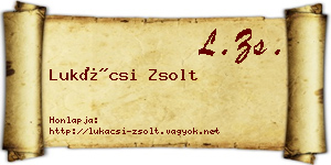 Lukácsi Zsolt névjegykártya